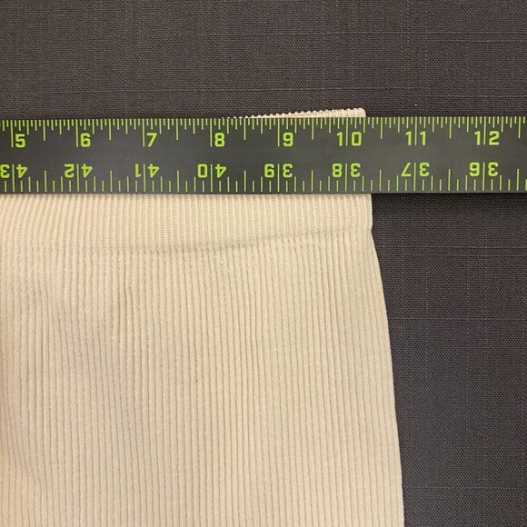 Zara Women's Ribbed Leggings Ankle Length Pull On Stretch Ivory Size XS / S NWT - Picture 6 of 13